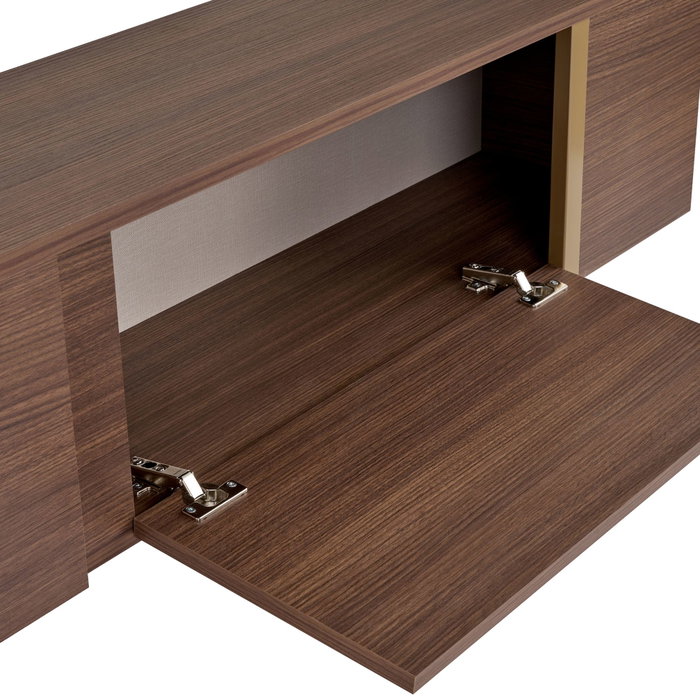 Nordure Soporte para TV Milano Nogal y Oro Nordure Soporte para TV Milano Nogal y Oro